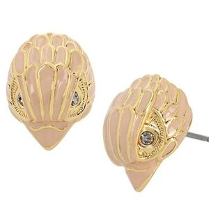 Kurt Geiger Pink Enamel Eagle Stud Earrings and Dust Bag NWT